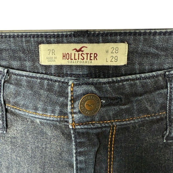 Hollister Skinny Jeans Women's Jegging 7R (W28/L29) Dark Wash Low Rise 90s Y2K - Picture 2 of 7